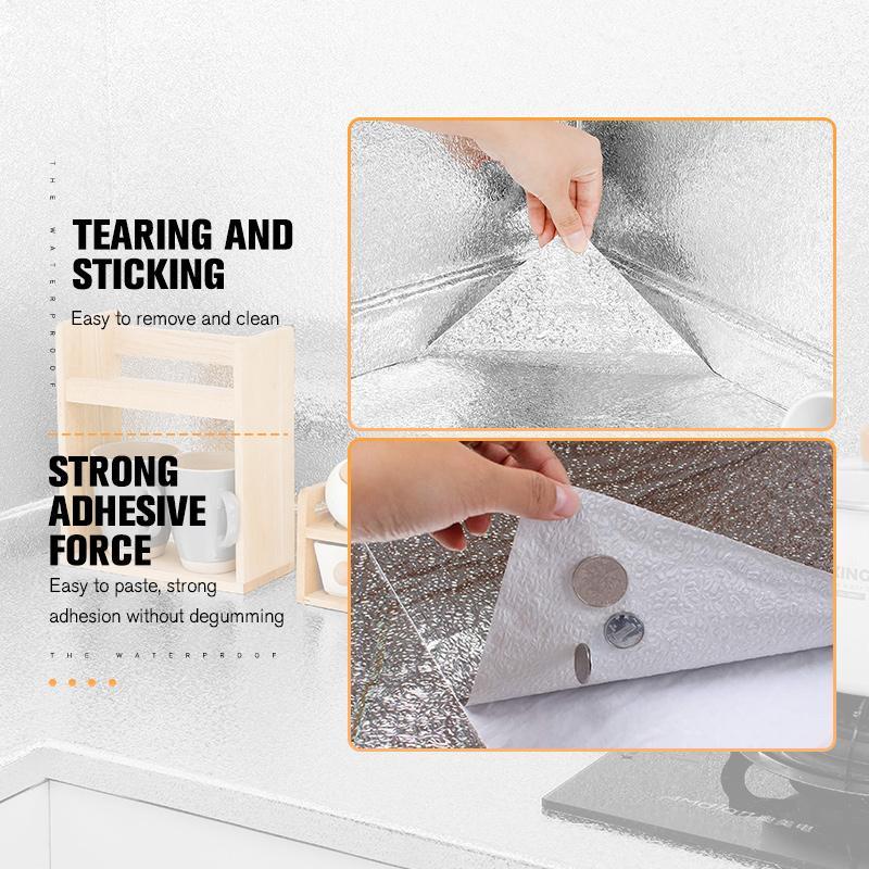 🥳2026 HOT SALE🥳💞50K+ SOLD!🍳🛡️ 50% OFF! Self‑Adhesive Kitchen Stickers – Protects cabinets & counters from grease & stains. Cut to fit, removable. A kitchen lifesaver! 🌟✅
