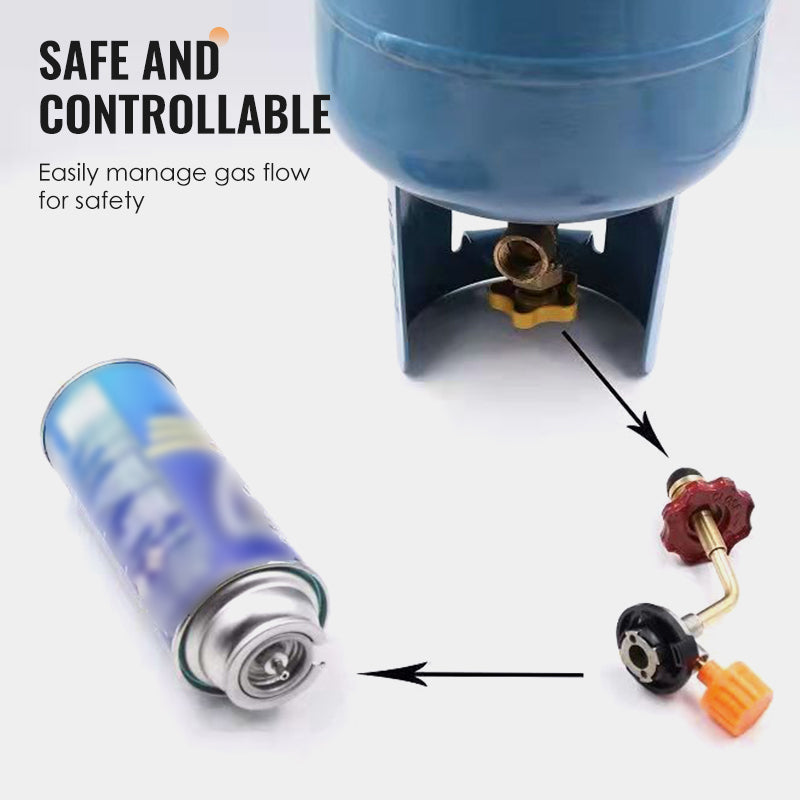 Adapter for utendørs gassbeholderpåfylling