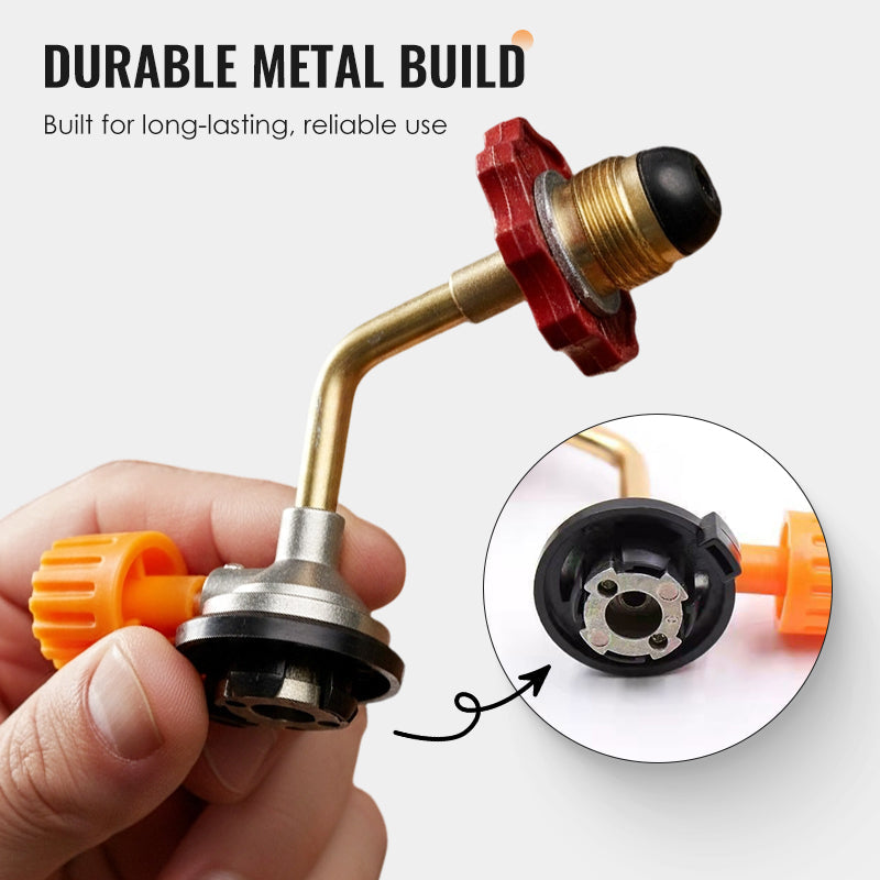 Adapter for utendørs gassbeholderpåfylling