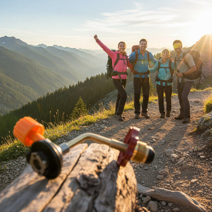 Adapter for utendørs gassbeholderpåfylling