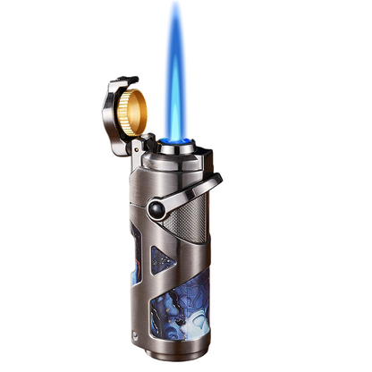 🎄Juletilbud ALLTID 48 % RABATT!🌬️Vindtett multifunksjonell sigarettenner: Innebygd drill + spyd - Slitesterkt metallhus!