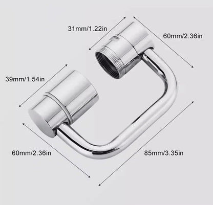 Oppgrader Vaskerutinen Din – 1440° Roterbar Forlengelse for Vannkraner med Beluftning – Enkel Kontroll i Alle Vinkler!