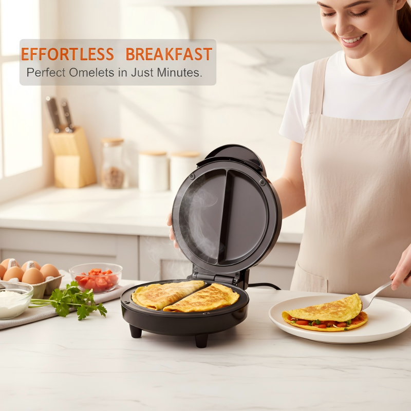 Multifunksjonell elektrisk frokoststekeplate med slippbelegg🥞✨