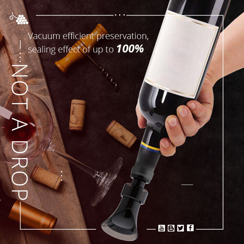 🍷 2-i-1 Vinbesparer – Vakuumpumpe og forsegler, Bevarer friskhet og aroma ✨
