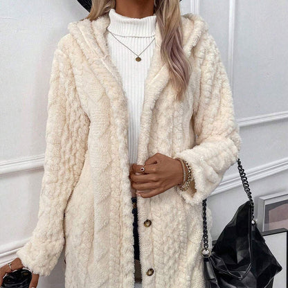 ❄️🎅Julesalg 48 % RABATT🧥Varm hettejakke med diamantmønster til dame🎁