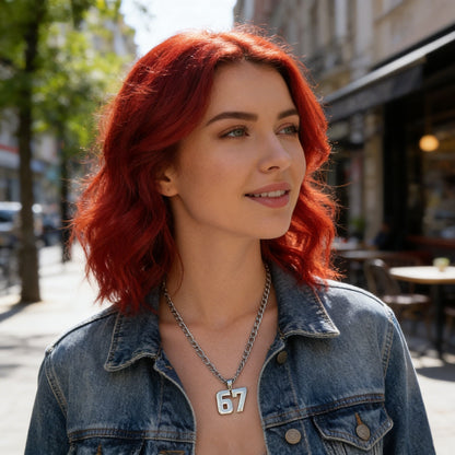 67 Number Pendant Necklace – Et statement-smykke for alle fashionistaer