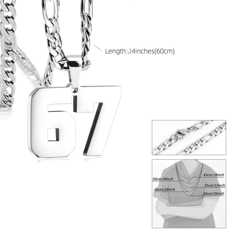 67 Number Pendant Necklace – Et statement-smykke for alle fashionistaer