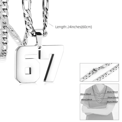 67 Number Pendant Necklace – Et statement-smykke for alle fashionistaer