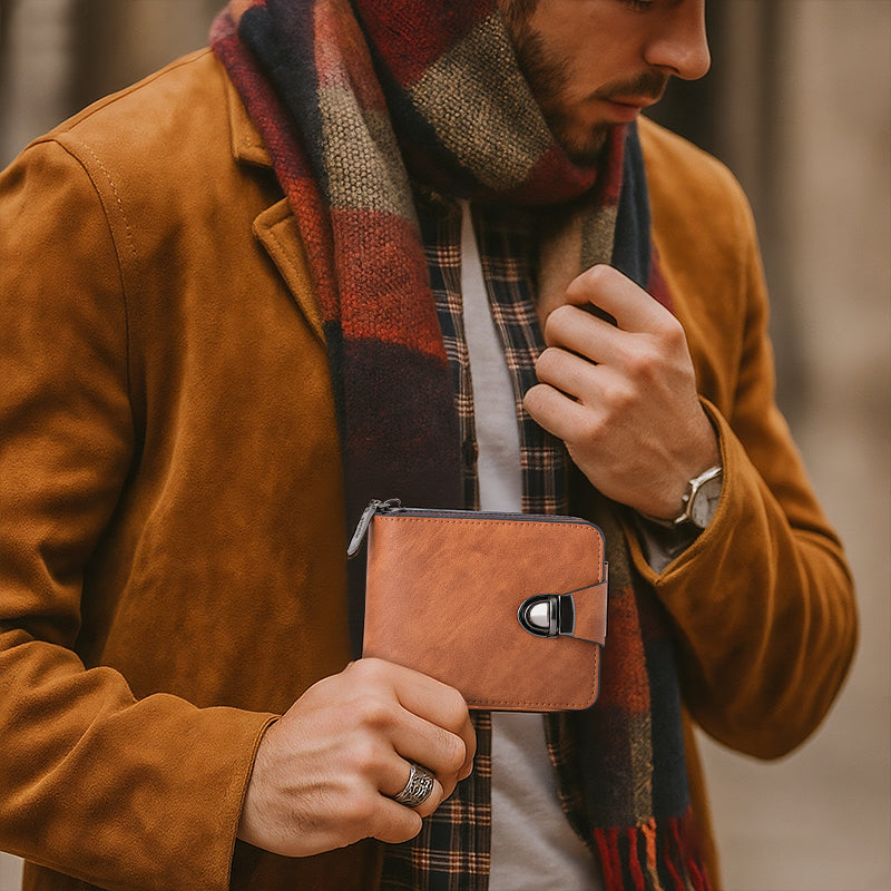 🔥 Begrenset Tid 48% RABATT💼Vintage Kompakt Lommebok Med Glidelås | Klassisk Utseende & Slitesterk Bruk✨🔝