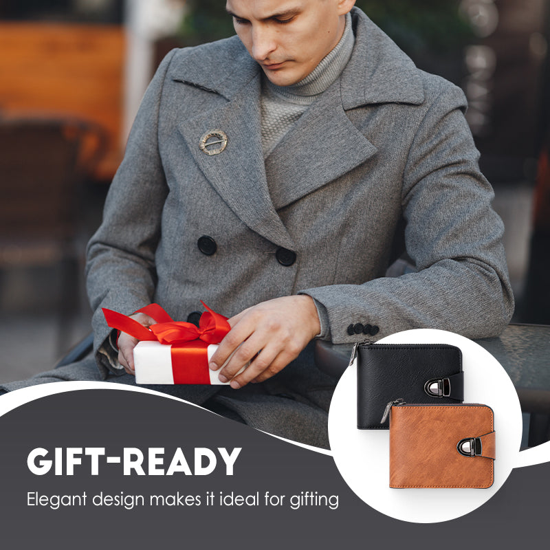 🔥 Begrenset Tid 48% RABATT💼Vintage Kompakt Lommebok Med Glidelås | Klassisk Utseende & Slitesterk Bruk✨🔝