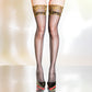 Sexy dij-hoge glanzende kousen met kanten rand