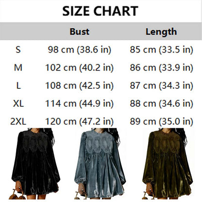 Vintage-inspirert tunikakjole med blondepaneler