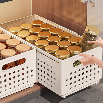 🗄️ 48 % RABATT NÅ! ✨ Uttrekkbar justerbar skuffeorganisator – Tilpassbar layout, solid materiale og enkel å rengjøre 🏠