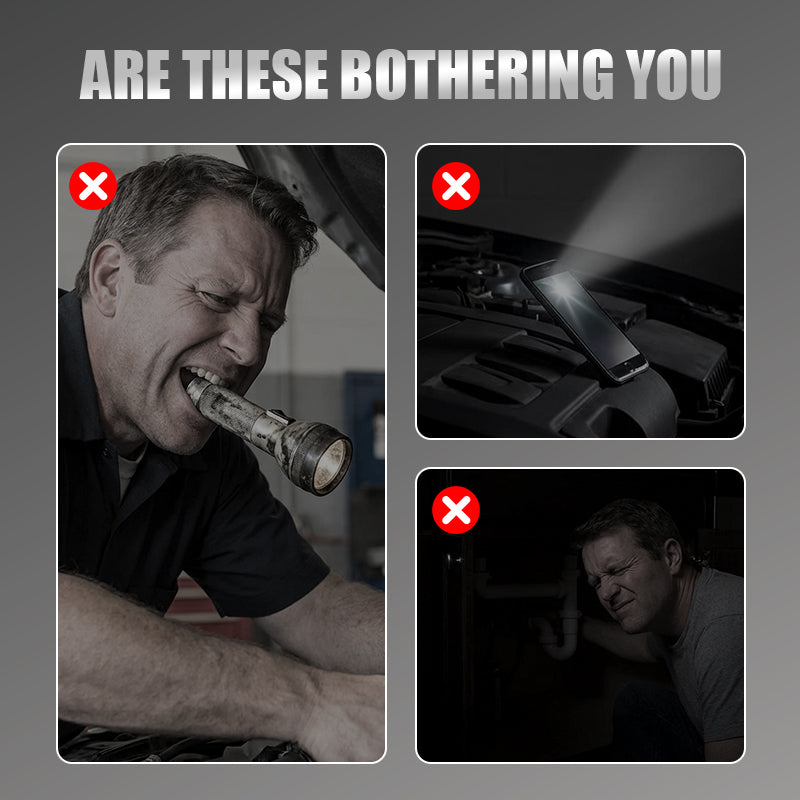 ⏳Begrenset tidsbegrenset 48 % rabatt⏰Oppladbar LED-hodelykt med briller