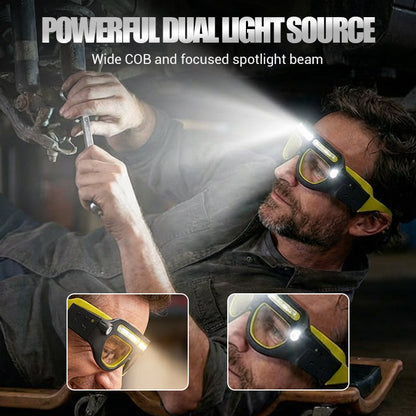 ⏳Begrenset tidsbegrenset 48 % rabatt⏰Oppladbar LED-hodelykt med briller