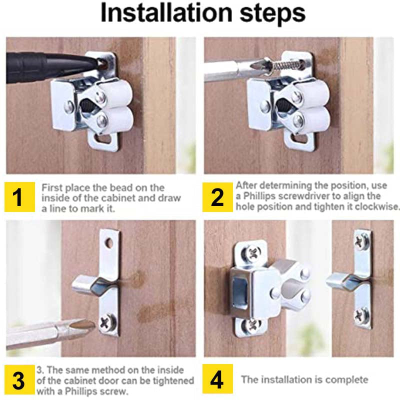🔥Dagens begrensede tidsbegrensede 48 % rabatt🔥Klassiske skapdørtrykklåser i rustfritt stål