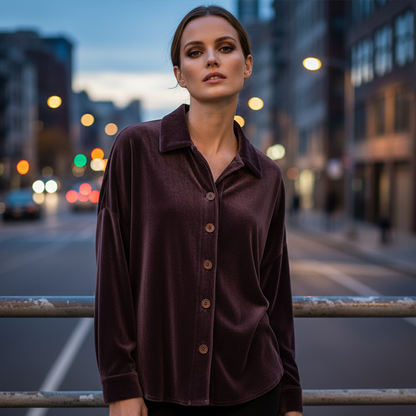 🎁 Hot Sale 48 % RABATT 🔥Elegant langermet skjorte med knapper og slag for dame