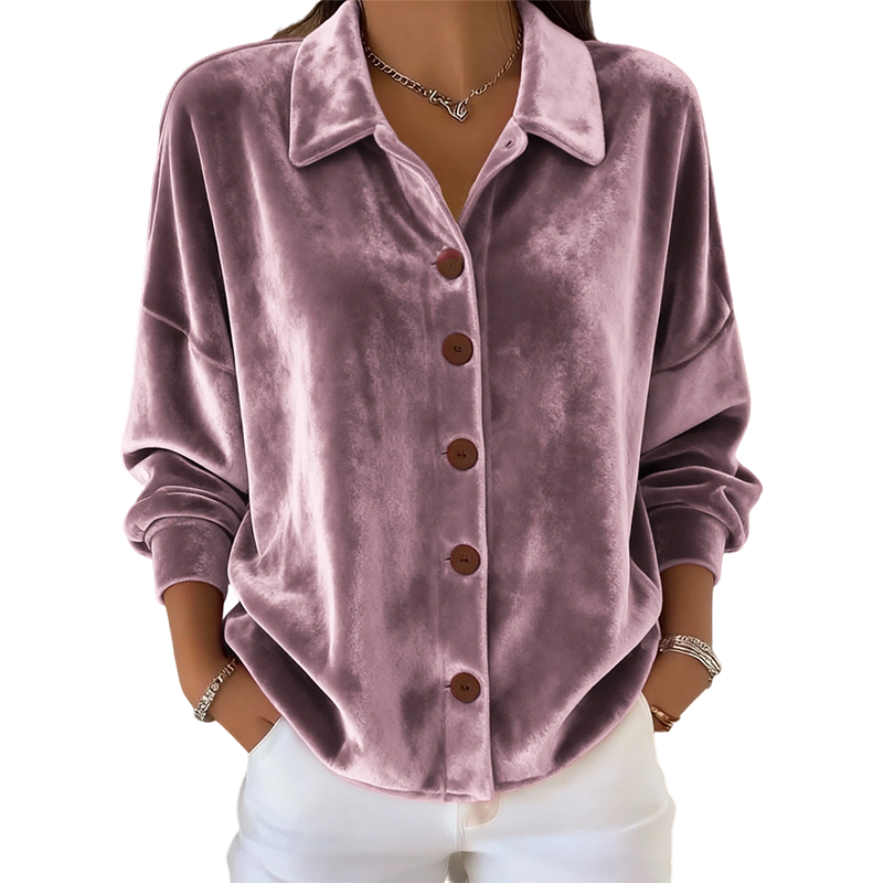 🎁 Hot Sale 48 % RABATT 🔥Elegant langermet skjorte med knapper og slag for dame