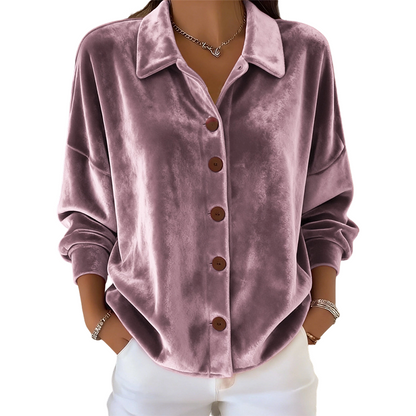 🎁 Hot Sale 48 % RABATT 🔥Elegant langermet skjorte med knapper og slag for dame