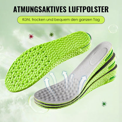 Komfortable innleggssåler med luftpute og forhøyende effekt