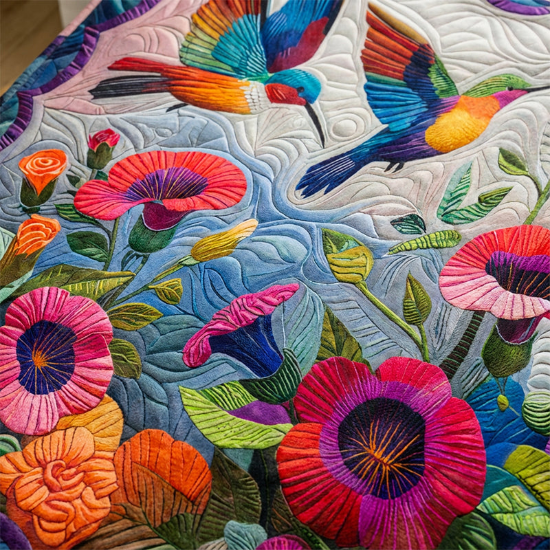 Blomstret myk og varm flanellsteppe