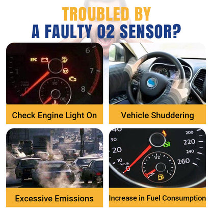 📢📢48 % RABATT!! ⏰O2-sensor med offset-hylse og gjengesøker til bil, 5 deler, sett🚗🔧
