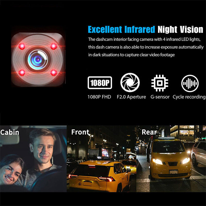 HD 1080p bilkamera med backkamera