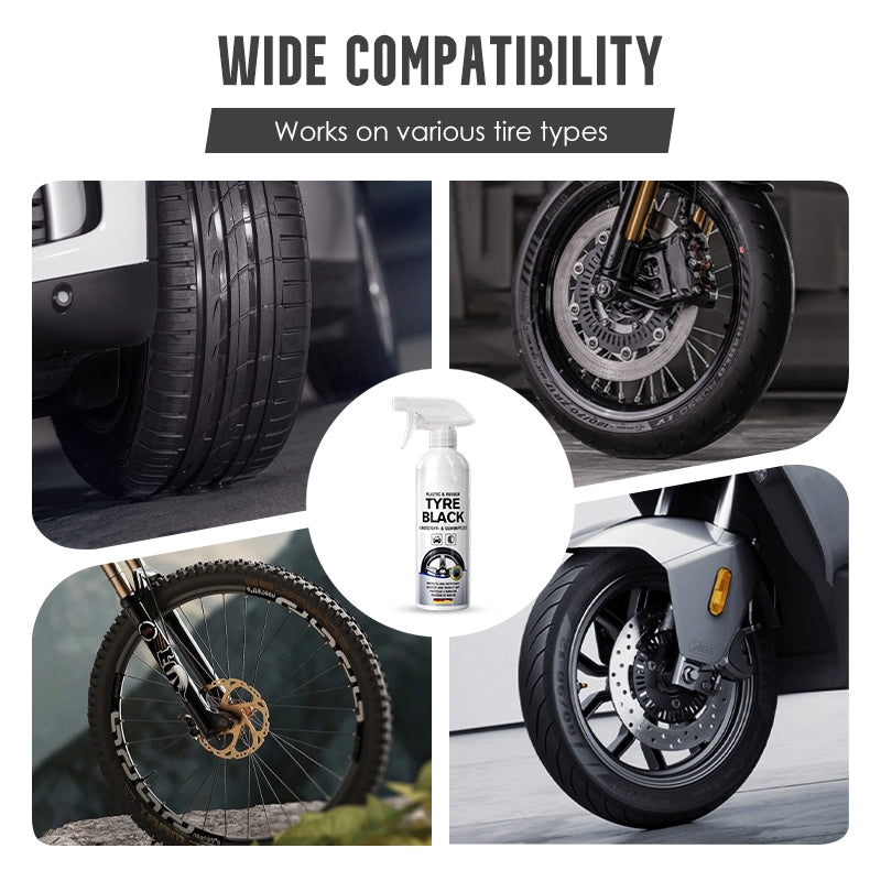 ✨Tire Shine & Protect Spray – Dyp glans, UV-beskyttelse og støvavvisende📦