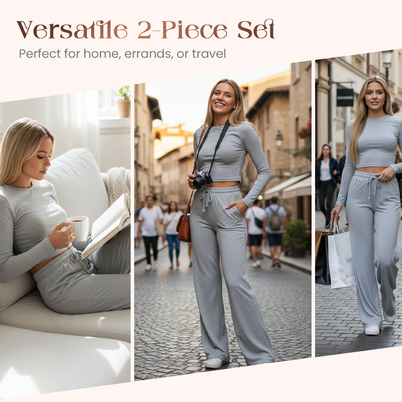 Damesett med 2 deler, topp og bukser