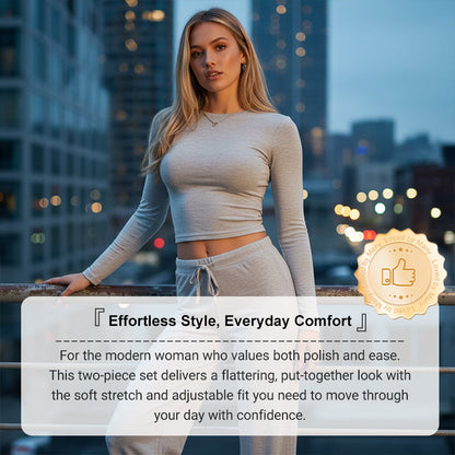 Damesett med 2 deler, topp og bukser