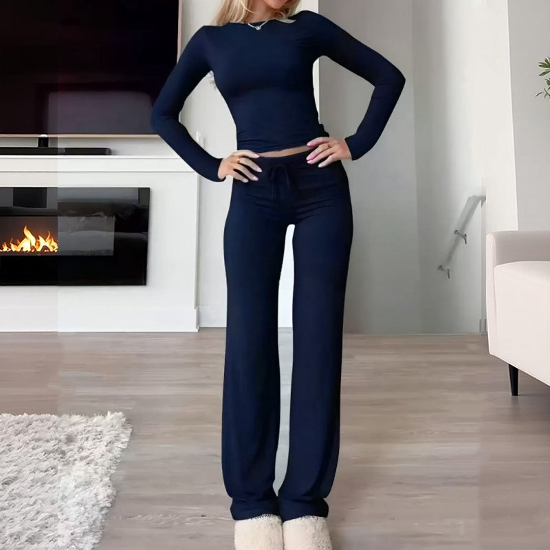 Damesett med 2 deler, topp og bukser