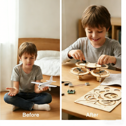 ✈️DIY-byggesett for droner i tre 🎁💥