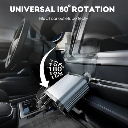 ✨ Superrask 4-i-1 bilopplader 90 W – med oppbevarbare kabler og stemningsfull stjernebelysning 🚗🌌