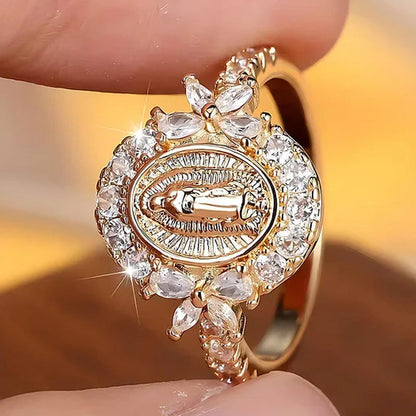 ✨🔥Elegant ring med Jomfru Maria-emblem💍