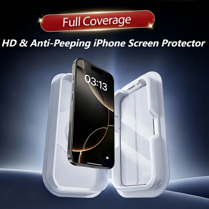 📱Fulldekkende HD og anti-kikking iPhone skjermbeskytter