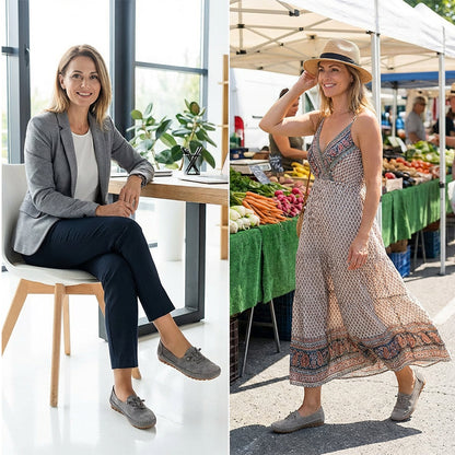 Komfortable, uformelle loafers for kvinner