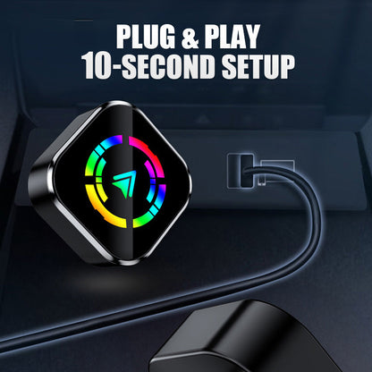 2-i-1 trådløs adapter for iPhone og Android Auto