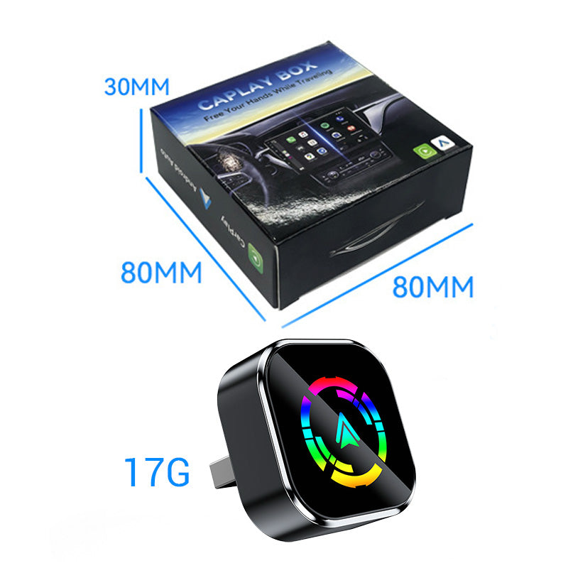 2-i-1 trådløs adapter for iPhone og Android Auto