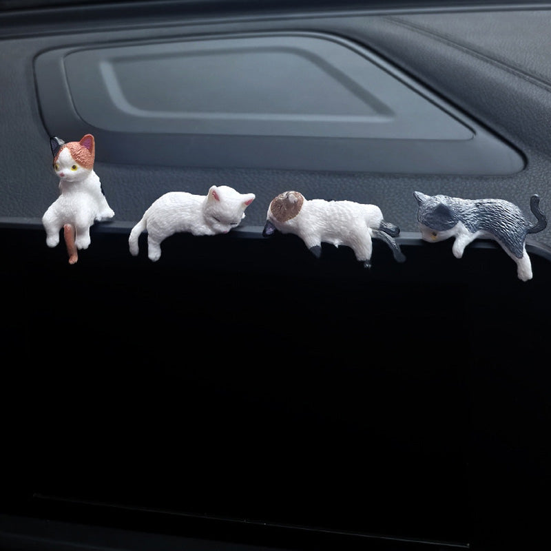 Søtt kattedekorasjon til bilens dashbord