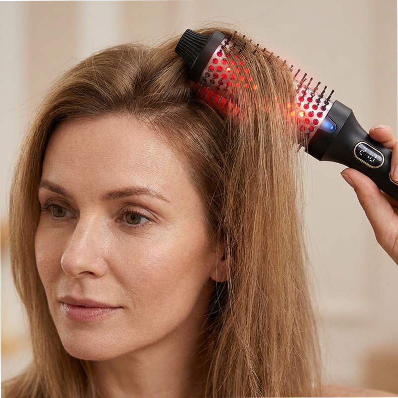 2-i-1 hårrettetang og krølltang Oppvarmet kam