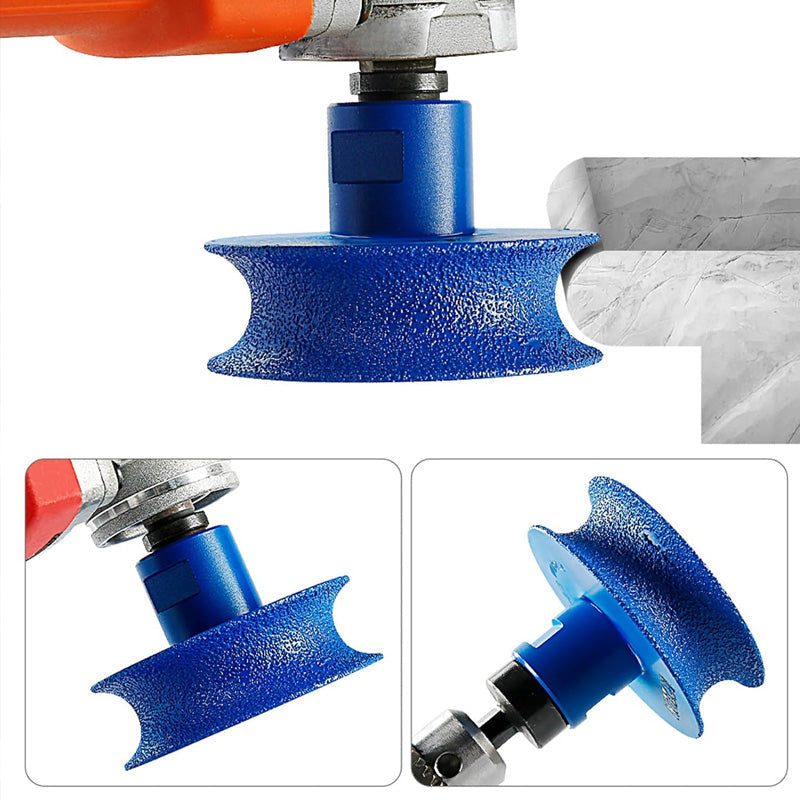 Konkav kantslipeskive for stein