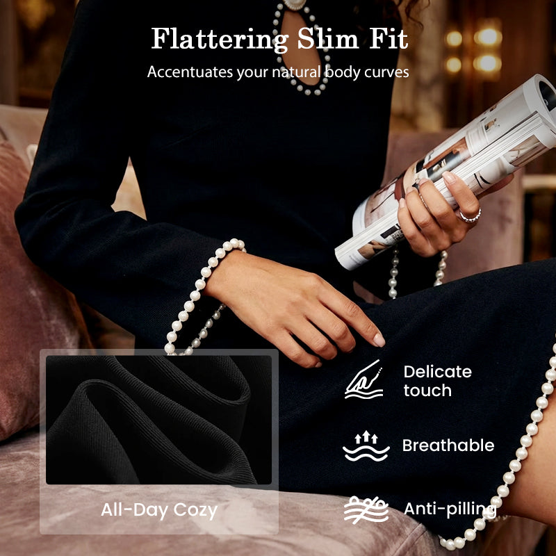 ✨🔥 Kort kjole med hull og utsmykket kunstperle til dame 👚