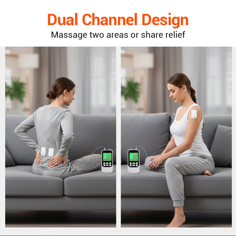 🔥Nyankomster i 2026: 48 % rabatt i en begrenset periode!🔥Bærbar TENS-enhet med to kanaler, muskelstimulator