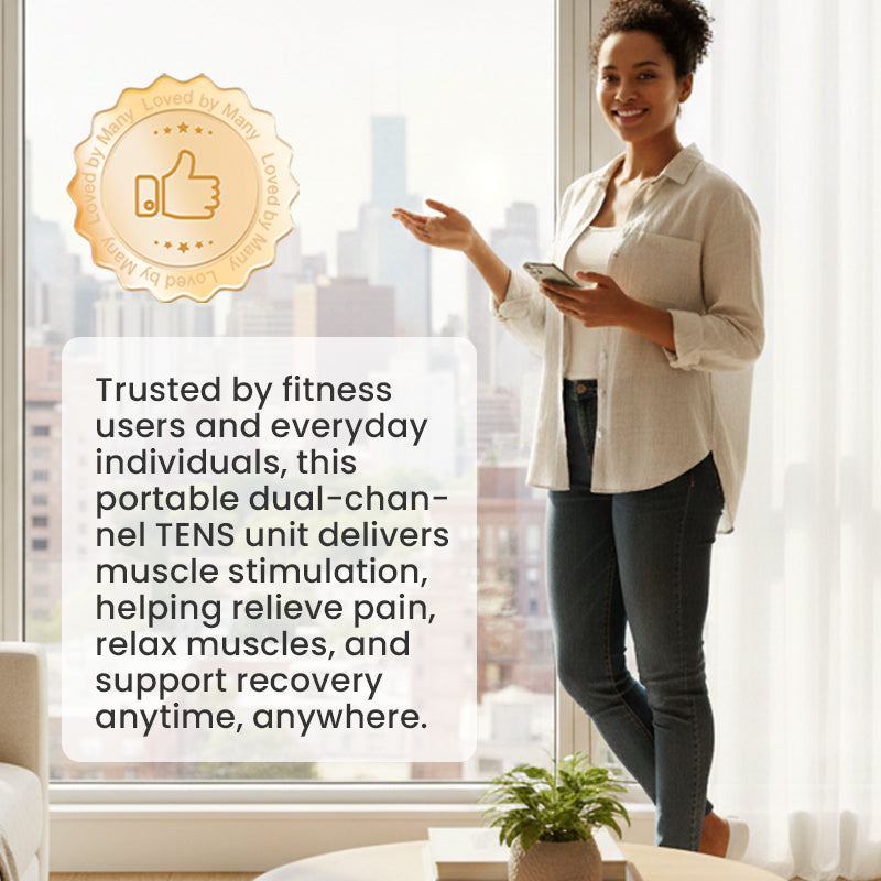 🔥Nyankomster i 2026: 48 % rabatt i en begrenset periode!🔥Bærbar TENS-enhet med to kanaler, muskelstimulator