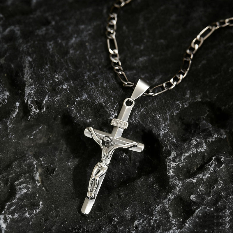 ⏰SISTE DAG - KJØP 1 FÅ 1 GRATIS!✝️Gullfarget krusifiksanhengshalskjede