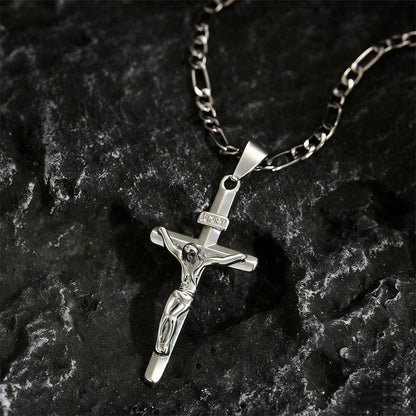 ⏰SISTE DAG - KJØP 1 FÅ 1 GRATIS!✝️Gullfarget krusifiksanhengshalskjede