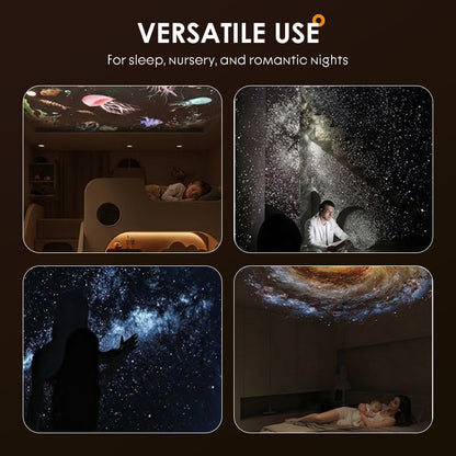 🔭 Få 48 % rabatt nå! 🌌 2-i-1 stjernehimmelprojektor og nattlys – to moduser, utskiftbar film, USB-drevet – Skap en fredelig natt og et drømmeaktig rom 🛌