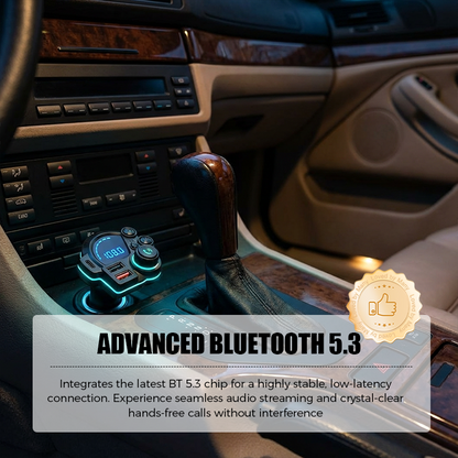 ⚡🚘 Koble den til én gang, så har bilen din Bluetooth, håndfri og to hurtigladere. 2026 FM-sender – introduksjonspris 48 % RABATT! 💥🎁