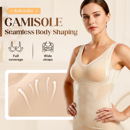 Sømløs kroppsformende camisole med innebygd BH