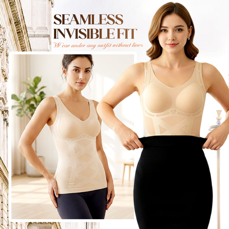 Sømløs kroppsformende camisole med innebygd BH